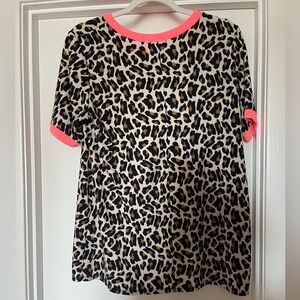 143 Story by Line Up  | leopard too with neon pink fringe | size M